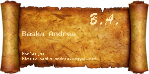 Baska Andrea névjegykártya