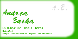 andrea baska business card